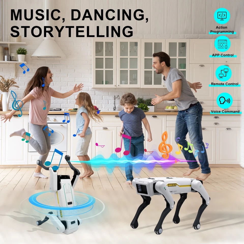 Intelligent AI RC Robot Dog APP Remote Control Singing Dancing Educational Toy - Image 2 of 4