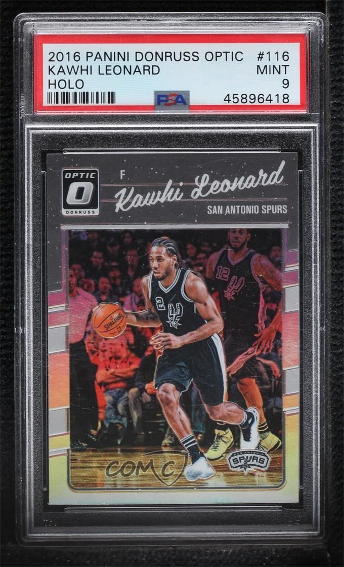 2016-17 Panini Donruss Optic Holo Silver Prizm Kawhi Leonard #116 PSA 9 MINT 7xr