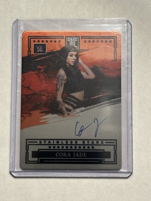 2023 Panini Impeccable WWE Stainless Stars Autographs Orange  Cora Jade /25