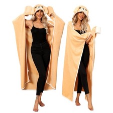 Puppy Gifts for Women Adults Dog Wearable Blanket Hoodie Fuzzy Blanket Hoodie...