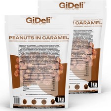 Cacahuetes cocidos 2kg Caramelo Dulce Crujiente Snack Fiesta Gastronomía GiDeli