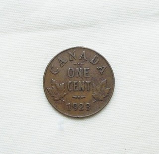 1923 George The V Canadian Small Cent