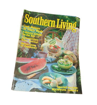 Southern Living Magazine August 1988 Vintage Microwave Cookery Cool Melons Recip