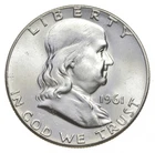 1961 Proof Franklin Half Dollar  In Original Cello  90% Silver