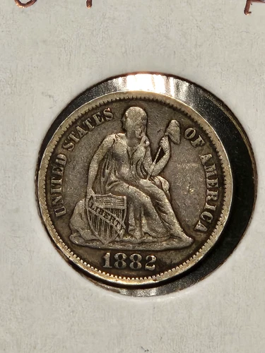 1882-P Seated Liberty Dime — photo from the most recent tracked eBay sale