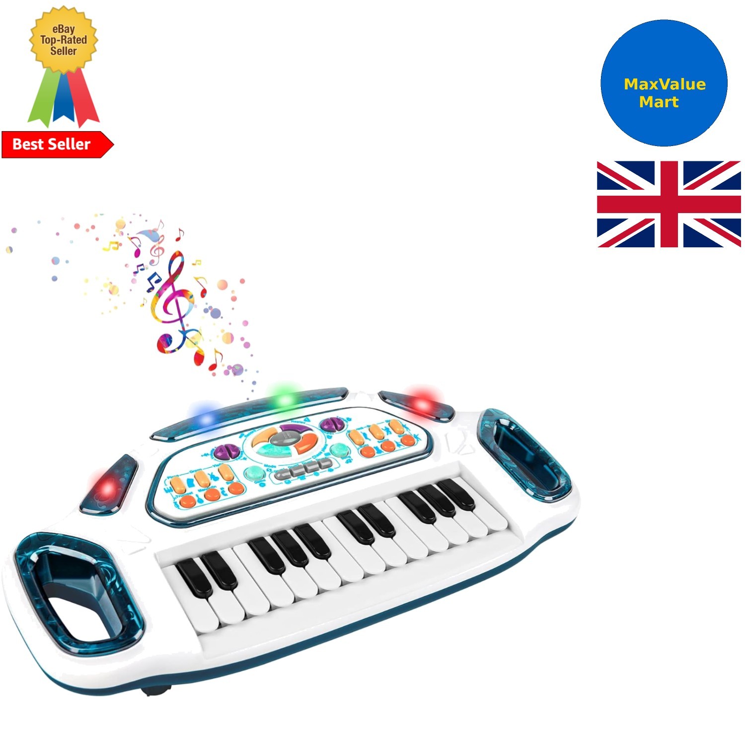 Tastiera Pianoforte Multicolore per Bambini - Incoraggia l'apprendimento della musica nei Bambini 1-6
