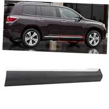 Front Door Lower Molding Trim Panel with Chrome Trim Fit for Highlander 2011 