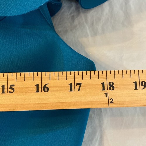 Eliza J Teal Sculpted Ruffle Sleeve Scuba Special Occasion Dress Size ...