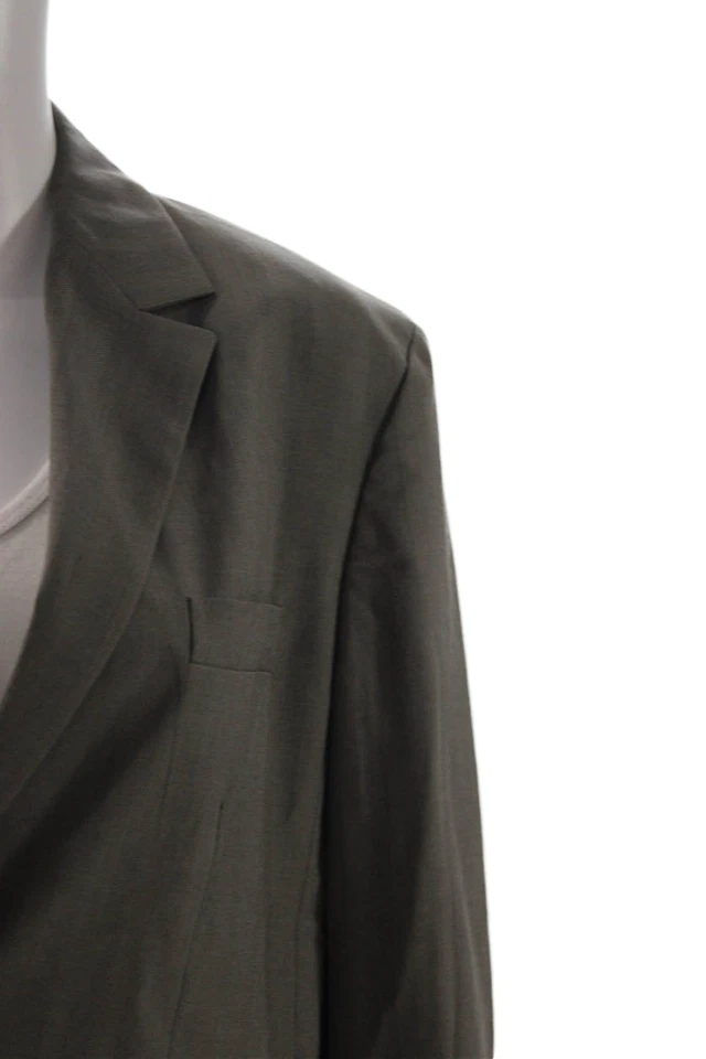 Blazer Calvin Klein Para Hombres Rayas Lana Mezcla Algodón Botón Manga Larga Talla 14 Foto 2 de 4