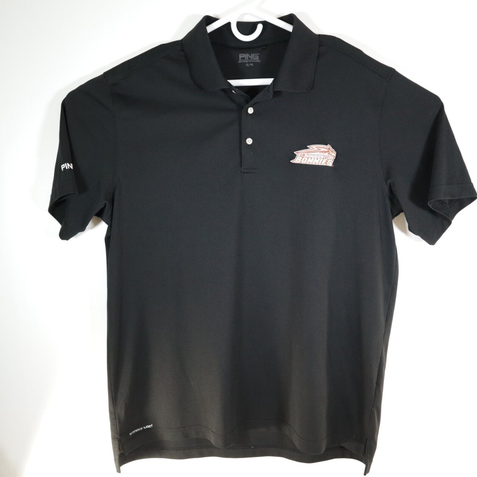 St Bonaventure Bonnies Ping Polo Shirt Mens XL Black Golf NCAA