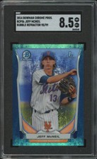 2022 BOWMAN CHROME JEFF MCNEIL 1ST RC BUBBLE REFRACTOR 95/99 SGC 8.5 METS
