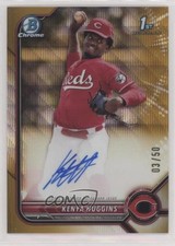 2022 Bowman Draft Chrome Pick Gold Wave Refractor 3/50 Kenya Huggins Auto 19fe