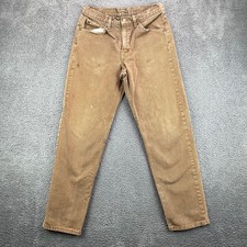 Vintage Levis 550 Relaxed Fit Orange Tab Straight Brown Jeans Mens Size W34 L31