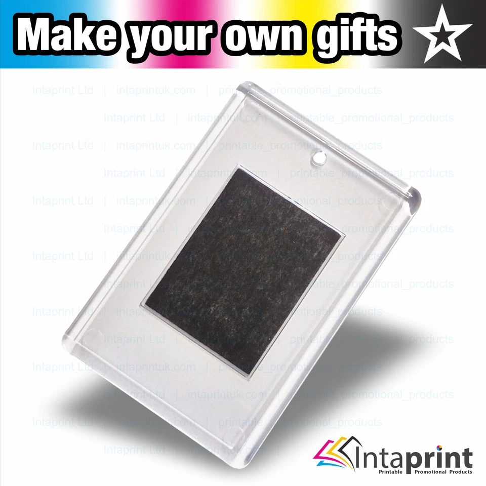 Blank Acrylic Clear L4 Fridge Magnet Personalise DIY Photo Insert 70x45mm Bulk