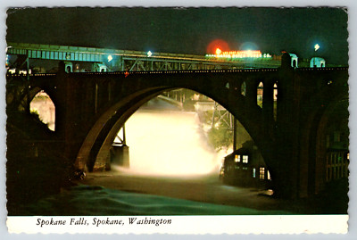 c1980s Spokane Falls Monroe St Bridge WA Postcard Continental