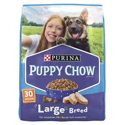 DOG CHOW Purina Puppy Chow Dry Dog Food for Large Breeds, High Protein 30 lb Bag