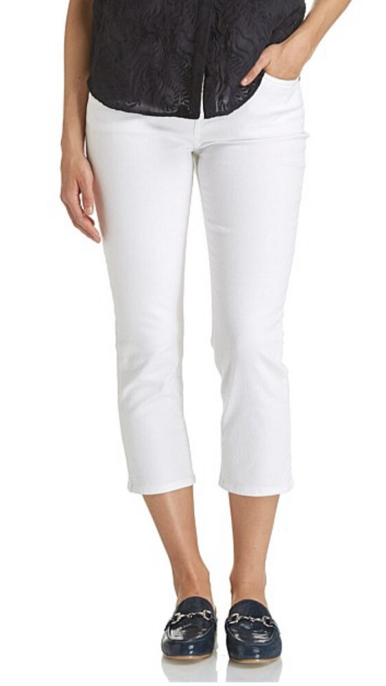Sportscraft Women's Simone Straight Leg Crop White Jean Jeans