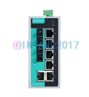 ONE New MOXA EDS-208A-MM-ST 2 Optical 6 Electric Industrial Ethernet Switch