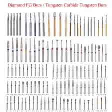 AZDENT Dental FG Burs Diamond Tungsten Carbide Drill For High Speed Handpiece