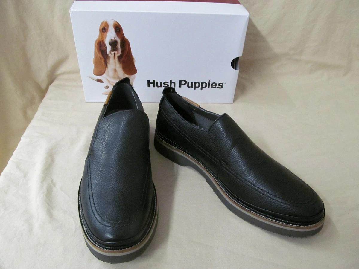 Hush puppies cheap leather loafers