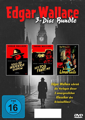 3x EDGAR WALLACE Solo für Inspektor Sparrow LISMORE CASTLE Tod fährt mit DVD Box