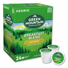 Green Mountain Breakfast Blend Coffee Keurig 24 Count K-Cups Pods Light Roast