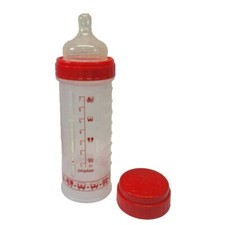 Playtex Round Top Nipple Nurser Drop In Baby Bottle Infant 8 oz Red