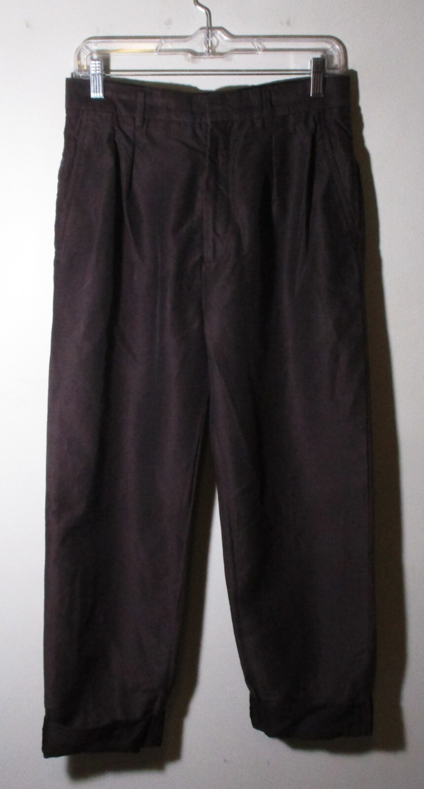 MARC JACOBS Brown Ramie Cropped Pants Size 46