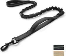 Tactical Military Dog Leash with Shock Absorption 2 Padded Control Handles 5.2FT