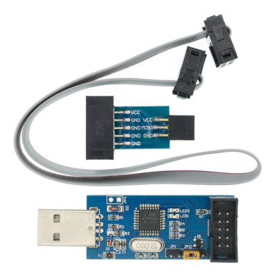 USB ISP USBASP AVR  Programmer Adapter mit 10 Pin Kabel auf 6 Pin Arduino