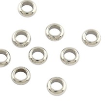 Stainless Steel large hole ring bead spacer 3mm hole 5X2mm 50 or 100 piece lots