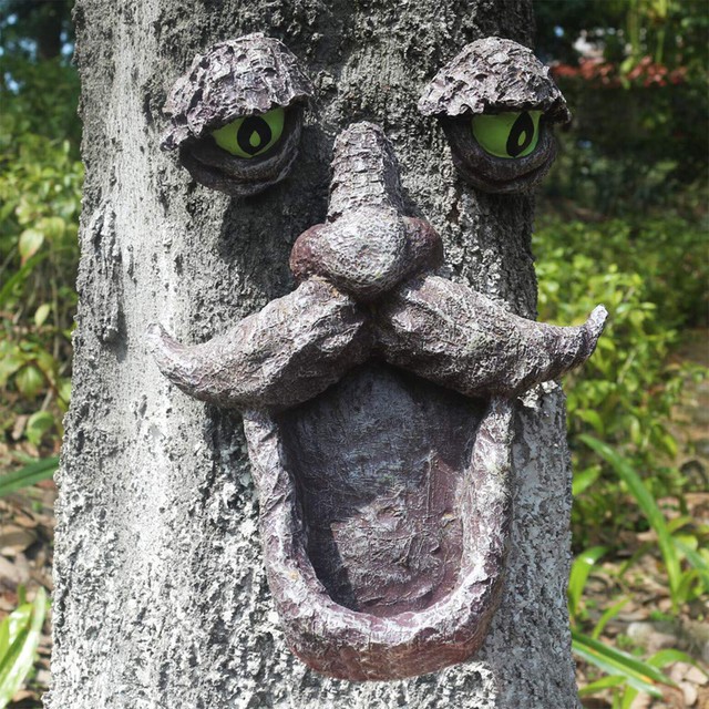 Garden Tree Spirit Face Gothic Platform Wild Bird Feeder For Sale