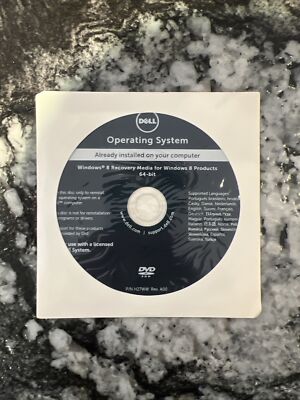 Dell Betriebssystem Windows 8 Recovery Media 64-bit DVD H27WW - Neu Versiegelt
