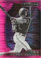 2022 Panini Chronicles Titan #23 Corey Seager Texas Rangers Dodgers Pink Pulsar