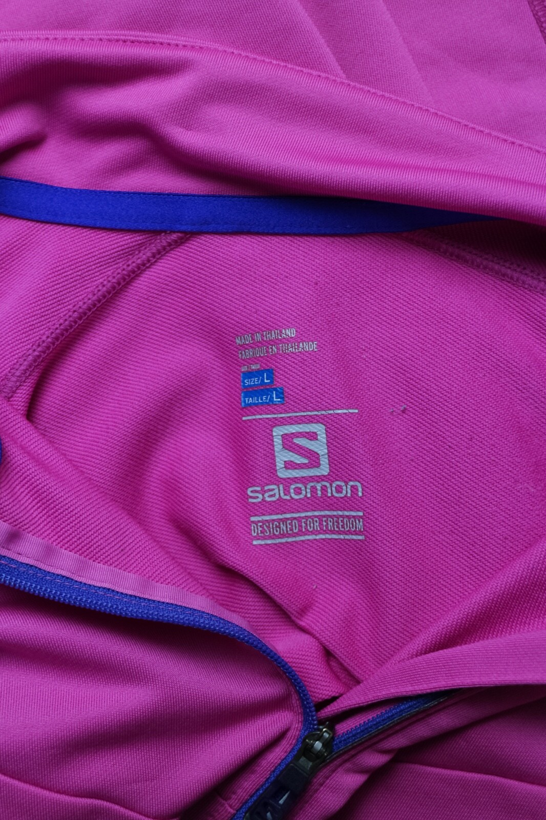 Salomon T shirt Donna Maniche Lunghe Avanzate Pelle Calda Abbigliamento Attivo Rosa Taglia L