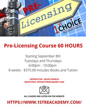 Real Estate Classes  60 hour pre-licensing   Maryland