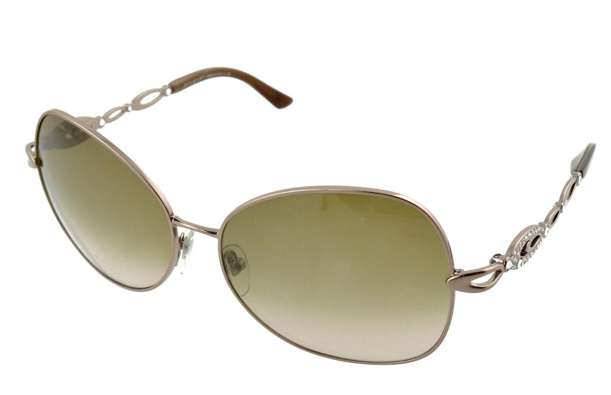 New BVLGARI BV6025-B 245/13 60mm Brown Oversized Sunglasses Italy