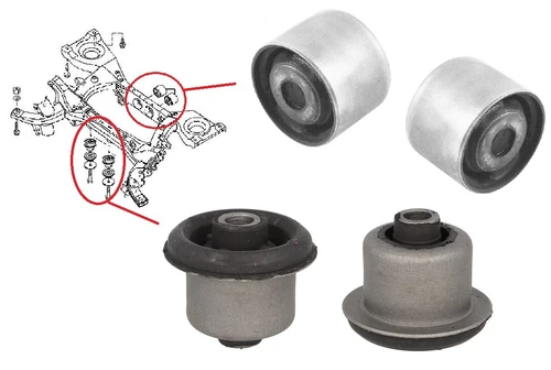 Rear Axle Differential Diff Arm Mountings Bushes Bushings for Nissan Pathfinder