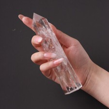 9-11cm Long Clear Quartz Crystal Point Natural Wand Reiki Healing Energy Gift