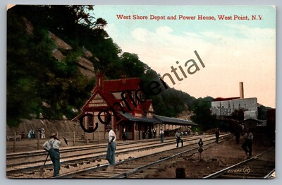 West Shore Railroad Depot Station & Power House At West Point NY New York M177