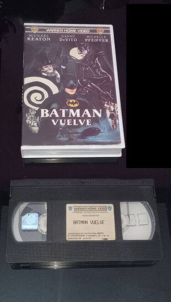 BATMAN VUELVE RETURNS 1992 BURTON CATWOMAN EDICION BIG CASE WHITE VHS ESPAÑA