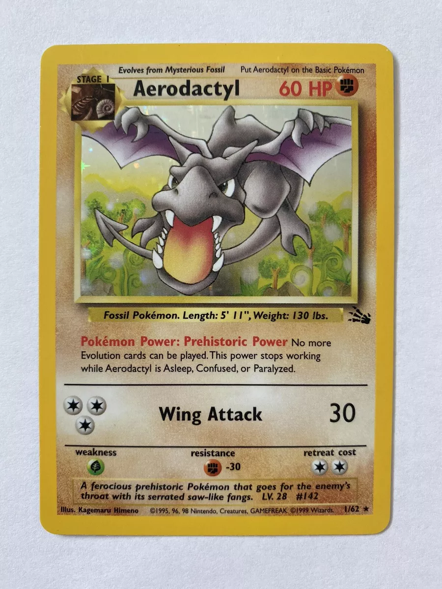 Card Pokémon Aerodactyl Original Inglês Fóssil