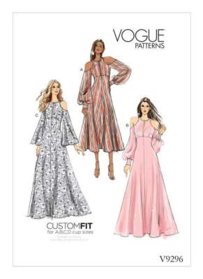 Schnittmuster Vogue 9296 Abendkleid cold shoulder Gr. 32-48