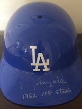 Maury Wills Signed Autographed Los Angeles Dodgers Full Size Helmet 7x All-Star 