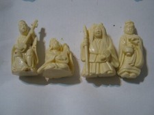 Lot of Four Figures of Asian Women, Playing Sanxian & Pipa, a Witch & w/ Turtle