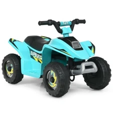 6V Kids Electric Quad ATV 4 Wheels Ride On Toy Toddlers Forward & Reverse Blue