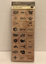 Recollections Necessities Stamp Set Bird key flowers Clef Friends Family Love...