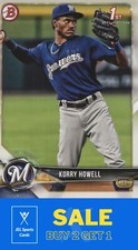 2018 Bowman Draft #BD-61 Korry Howell
