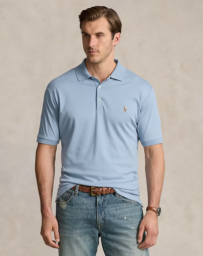 Polo Ralph Lauren L76442 Mens Vessel Blue Soft Cotton Polo Shirt