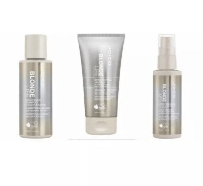 Joico Blonde Life Brightening Shampoo, Masque & Veil Set (Travel Size 1.7 Oz)